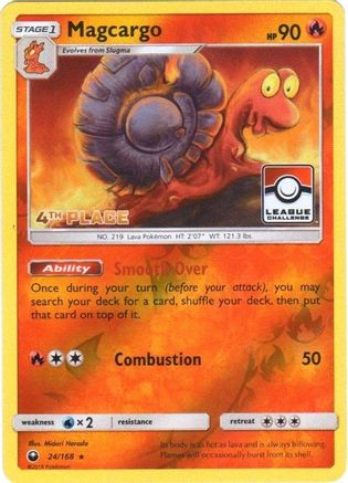 Magcargo (League Challenge) [4th Place] 024/168  - Reverse Holofoil League & Championship Cards