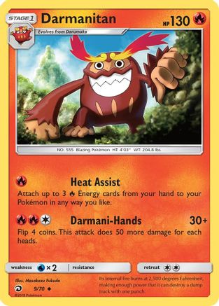 Darmanitan 009/70  - Reverse Holofoil Dragon Majesty