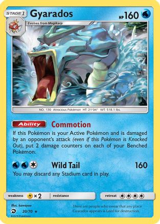Gyarados 020/70  - Reverse Holofoil Dragon Majesty
