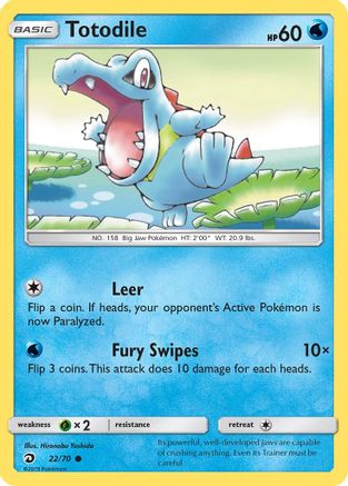 Totodile 022/70  - Reverse Holofoil Dragon Majesty