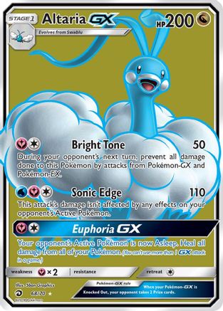 Altaria GX (Full Art) 068  - Holofoil Dragon Majesty