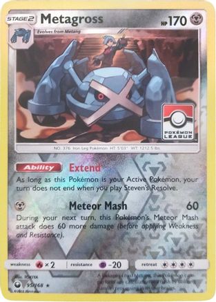 Metagross (Pokemon League) 095/168  - Reverse Holofoil League & Championship Cards