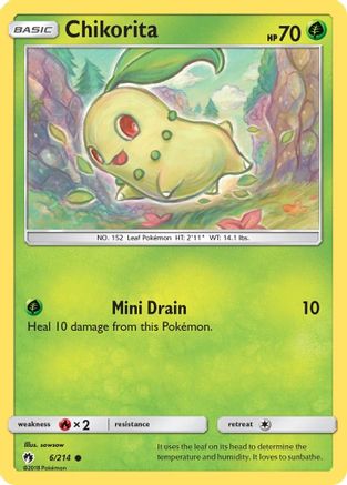 Chikorita (6) (6) 006/214  SM  Lost Thunder