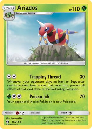Ariados 010  - Reverse Holofoil SM  Lost Thunder