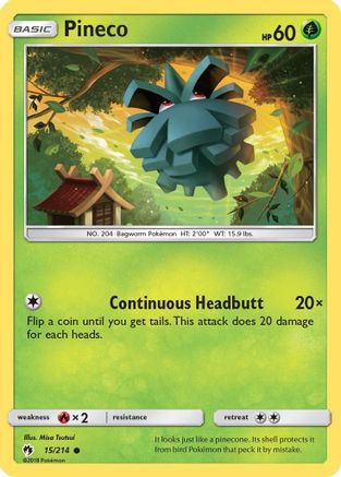 Pineco 015  SM  Lost Thunder