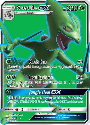 Sceptile GX (Full Art) 196  - Holofoil SM  Lost Thunder