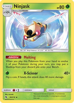 Ninjask 030/214  - Reverse Holofoil SM  Lost Thunder