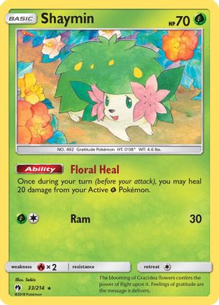 Shaymin 033  - Reverse Holofoil SM  Lost Thunder