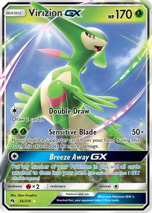 Virizion GX 034/214  - Holofoil SM  Lost Thunder