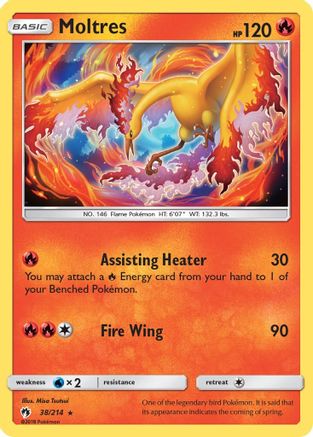 Moltres 038/214  - Reverse Holofoil SM  Lost Thunder