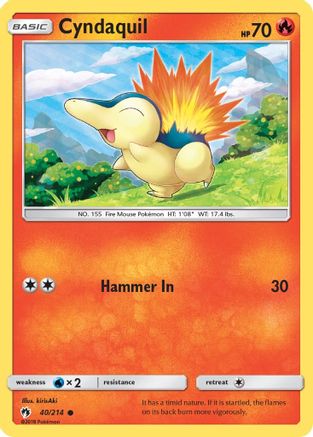 Cyndaquil (40) (40) 040/214  SM  Lost Thunder