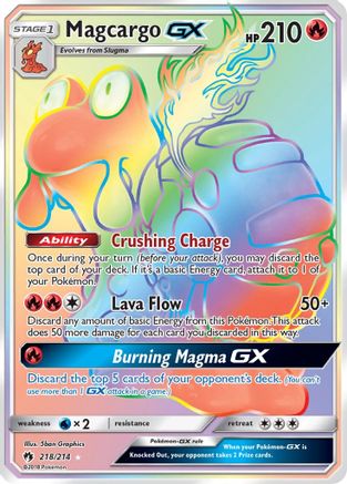 Magcargo GX (Secret) 218  - Holofoil SM  Lost Thunder