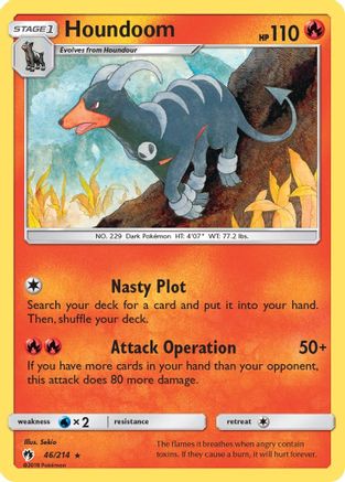 Houndoom 046/214  - Reverse Holofoil SM  Lost Thunder