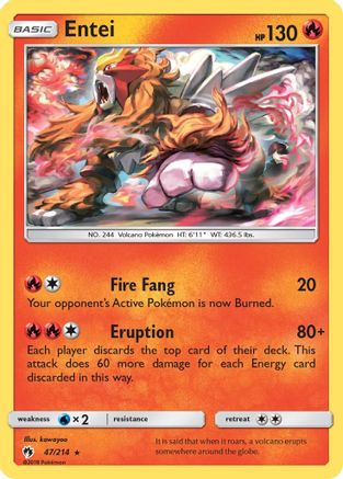 Entei 047  SM  Lost Thunder