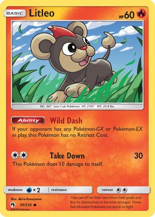 Litleo 050/214  - Reverse Holofoil SM  Lost Thunder