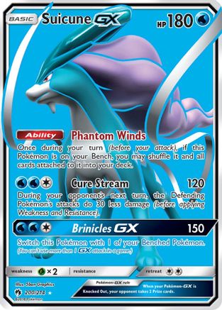 Suicune GX (Full Art) 200  - Holofoil SM  Lost Thunder