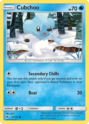 Cubchoo 061  SM  Lost Thunder