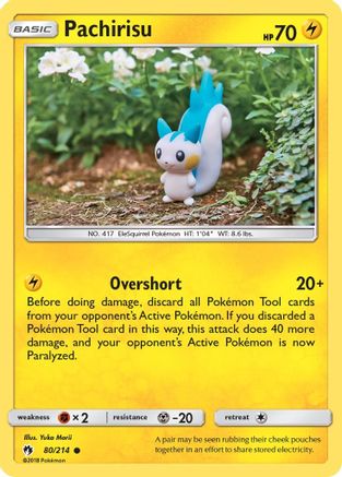 Pachirisu 080/214  - Reverse Holofoil SM  Lost Thunder