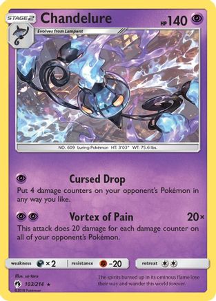 Chandelure 103/214  - Holofoil SM  Lost Thunder