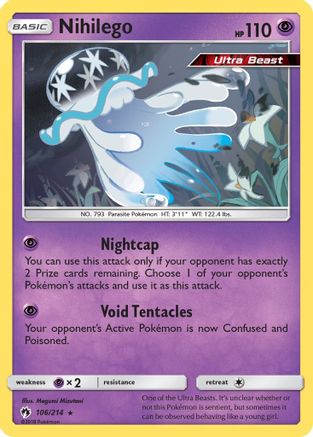 Nihilego 106/214  - Reverse Holofoil SM  Lost Thunder