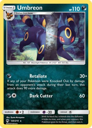 Umbreon 120/214  - Reverse Holofoil SM  Lost Thunder