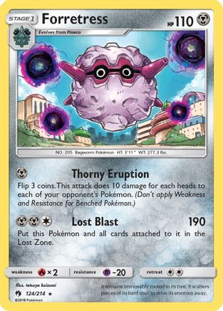 Forretress 124  SM  Lost Thunder