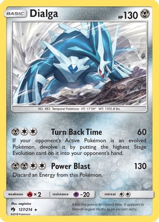Dialga 127/214  - Reverse Holofoil SM  Lost Thunder