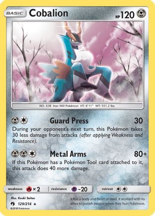 Cobalion 129  - Reverse Holofoil SM  Lost Thunder