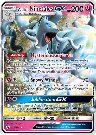 Alolan Ninetales GX 132/214  - Holofoil SM  Lost Thunder