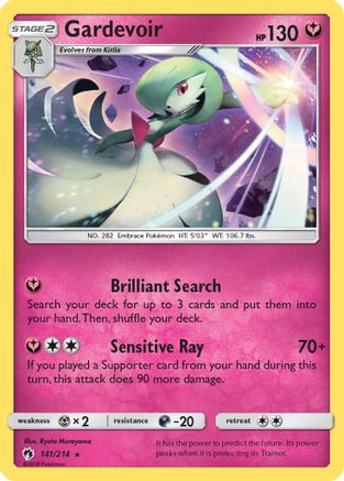 Gardevoir 141  - Reverse Holofoil SM  Lost Thunder