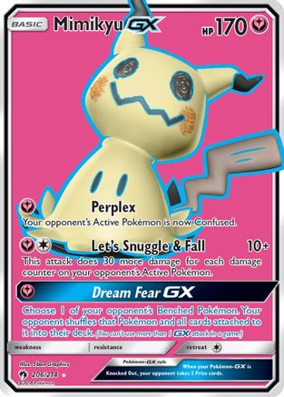 Mimikyu GX (Full Art) 206  - Holofoil SM  Lost Thunder