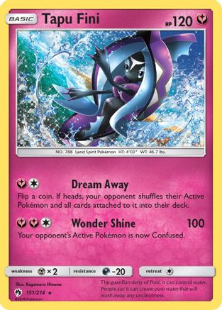Tapu Fini 151/214  - Holofoil SM  Lost Thunder