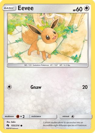 Eevee 155/214  - Reverse Holofoil SM  Lost Thunder