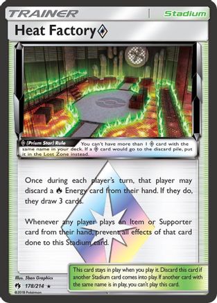 Heat Factory Prism Star 178/214  - Holofoil SM  Lost Thunder