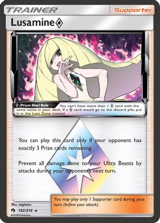 Lusamine Prism Star 182/214  - Holofoil SM  Lost Thunder