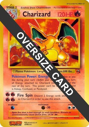 Charizard (CoroCoro Promo) 004/102  - Holofoil Jumbo Cards