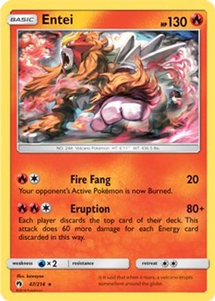 Entei (SM Lost Thunder) 047/214  - Holofoil Deck Exclusives