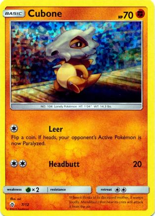 Cubone 007/012  - Holofoil McDonalds Promos 2018
