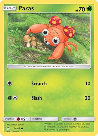 Paras 006/181  - Reverse Holofoil SM  Team Up
