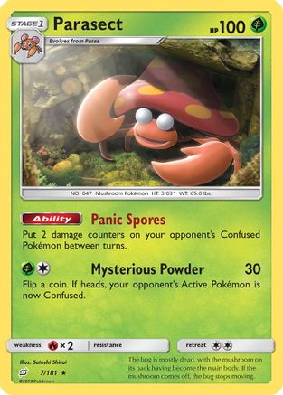 Parasect 007  - Reverse Holofoil SM  Team Up