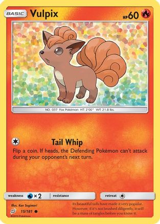 Vulpix 015/181  - Reverse Holofoil SM  Team Up