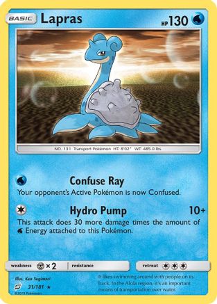 Lapras 031/181  - Reverse Holofoil SM  Team Up