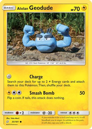 Alolan Geodude (35) (35) 035/181  - Reverse Holofoil SM  Team Up