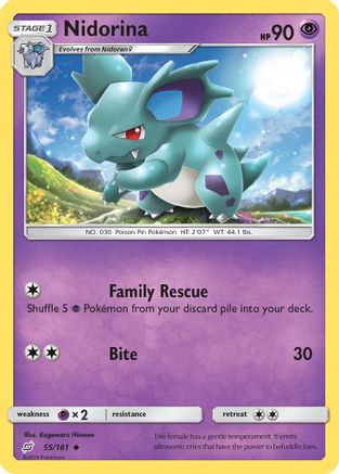 Nidorina 055/181  - Reverse Holofoil SM  Team Up