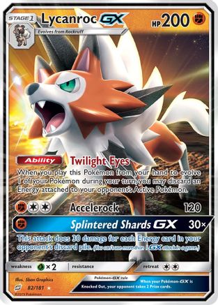 Lycanroc GX 082/181  - Holofoil SM  Team Up