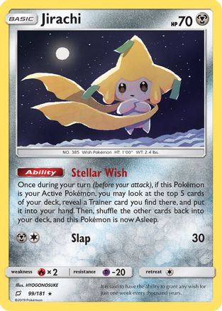 Jirachi 099/181  - Reverse Holofoil SM  Team Up
