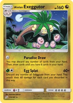Alolan Exeggutor (115) (115) 115/181  - Reverse Holofoil SM  Team Up