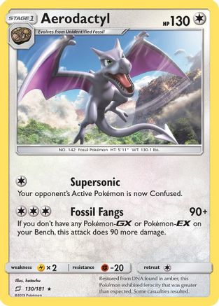 Aerodactyl 130/181  - Reverse Holofoil SM  Team Up
