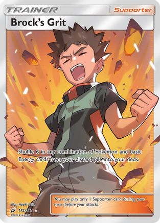 Brock's Grit (Full Art) 172  - Holofoil SM  Team Up