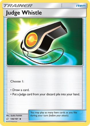 Judge Whistle 146/181  - Reverse Holofoil SM  Team Up